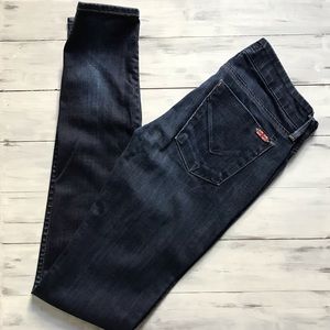 Hudson dark wash skinny jeans. Size 25. Blue